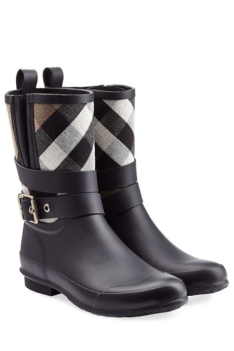 burberry black rain boots